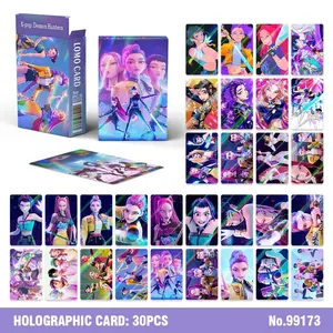 30 Pcs Hunter Girl Theme Collection Cards Set, Card Pack, Dual-Sided Laser Cards, Holographic Cards, Perfect Birthday Gift for Kids
