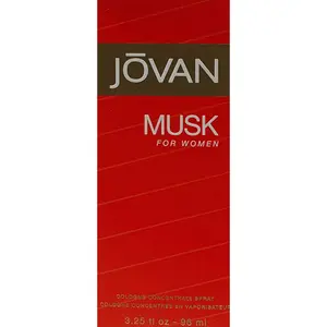 Jovan Musk by Coty Eau de Cologne Concentrate Spray, Sexy Cologne for Women, Vegan Formula, 3.25oz