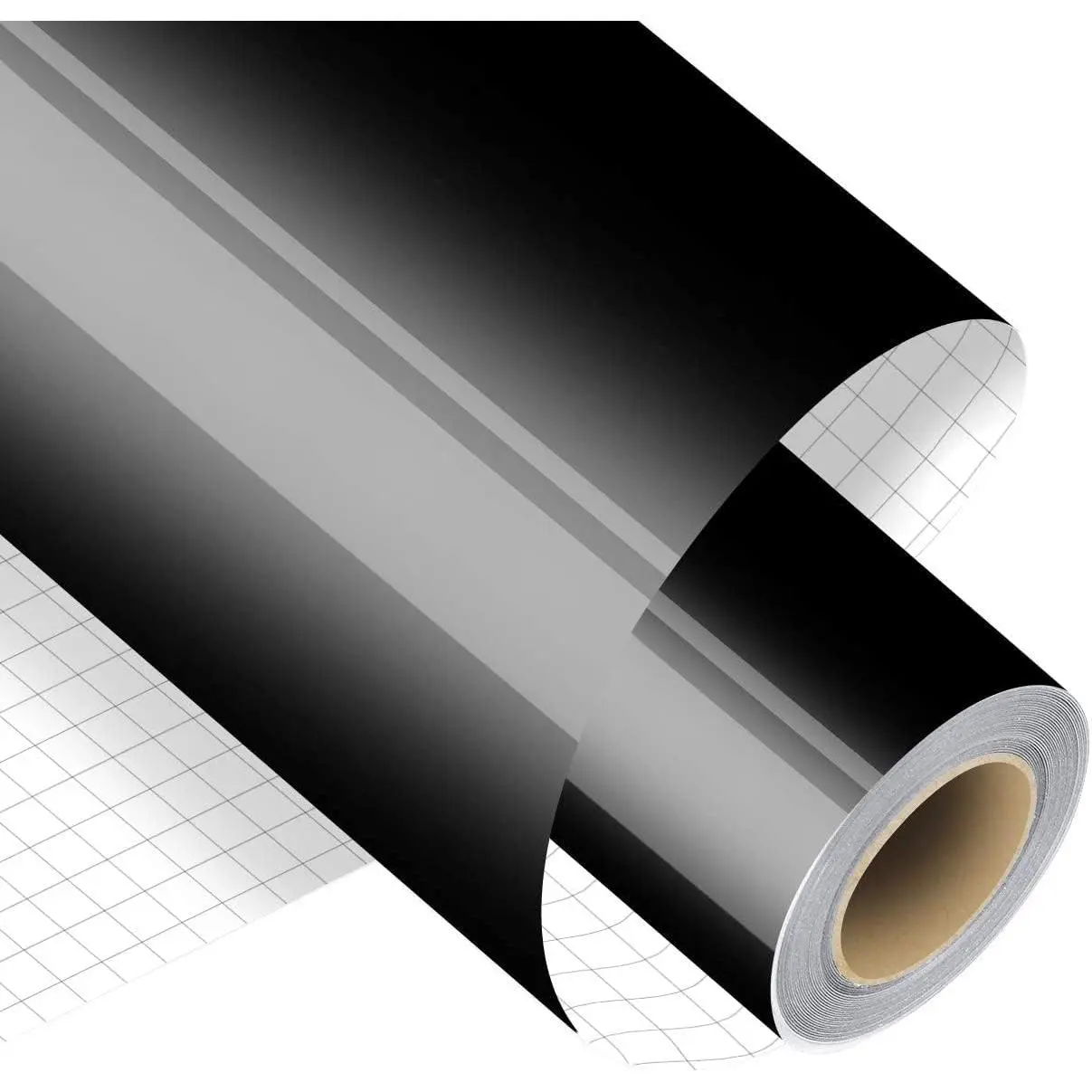 Glossy Black Permanent Adhesive Vinyl Roll - 12" x 15 FT Permanent Vinyl for Craft,Signs, Scrapbooking and Other Craft Cutters.