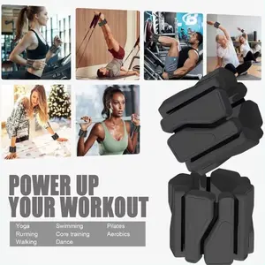 Adjustable Silicone Wrist Ankle Weighted Bands, Unisex Home Fitness Training, 2lb Total Weight, Muscle Building, Yoga, Full Body Workout