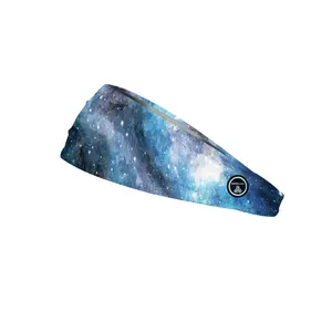 RAVEbandz The Pro - Wide Stretch Headband (Blue Galaxy)