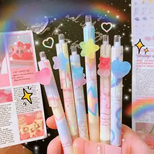 1pc Kawaii Aesthetic Mechanical Pencil 0.5mm Press-To-Activate Convenient Plastic Writing Tool with Smooth Writing for High School Students, Ages 14+, School Stationery Supplies