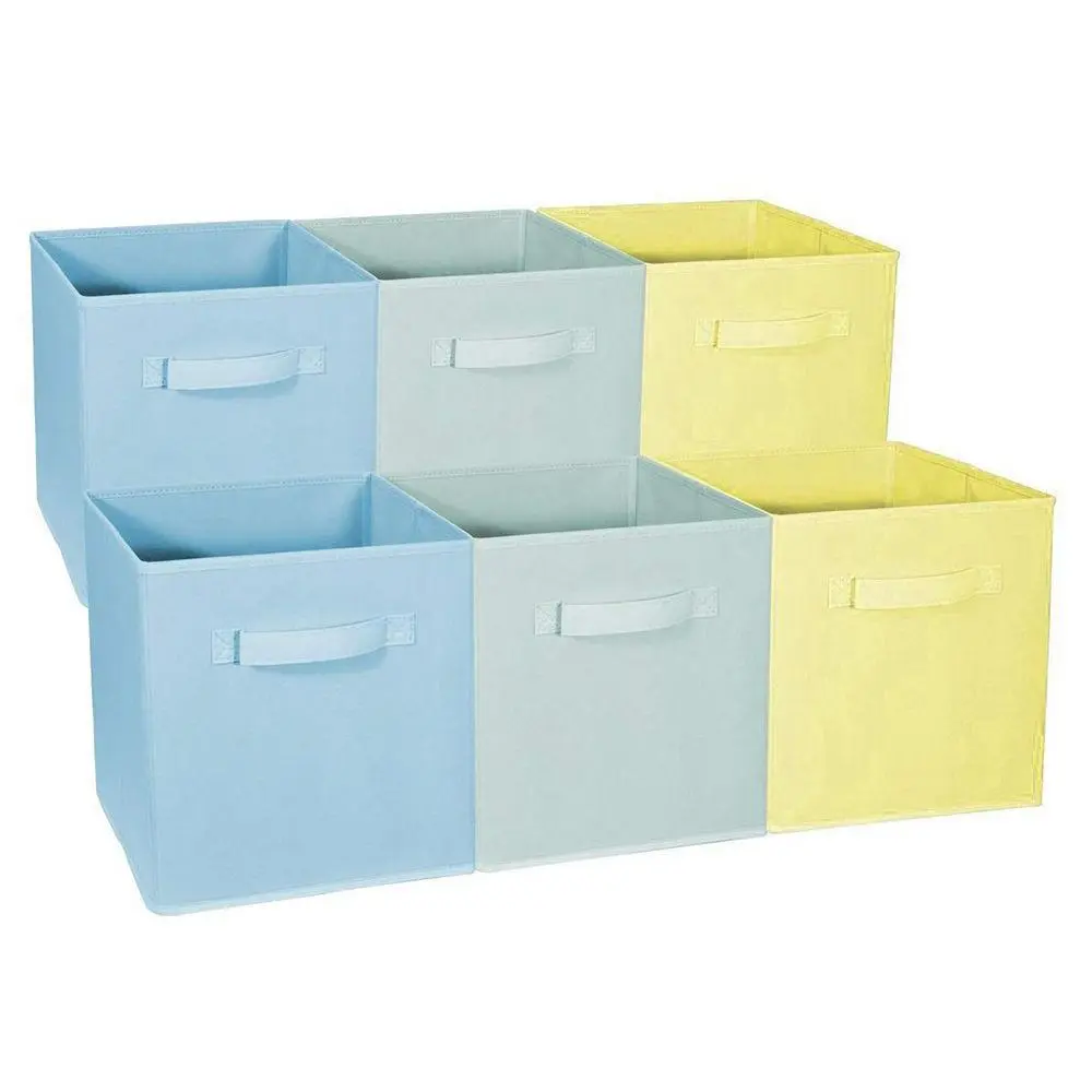 Sorbus Home Storage Bundle - Pastel Bins - 6-Pack