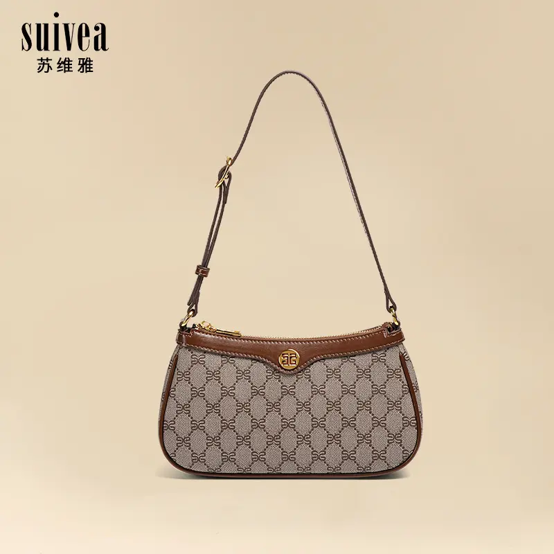 Women's Chic Shoulder Bag, Vintage French Style Underarm Bag, Luxury Handbag with Urban Simplicity Design, Chic Crossbody Bag