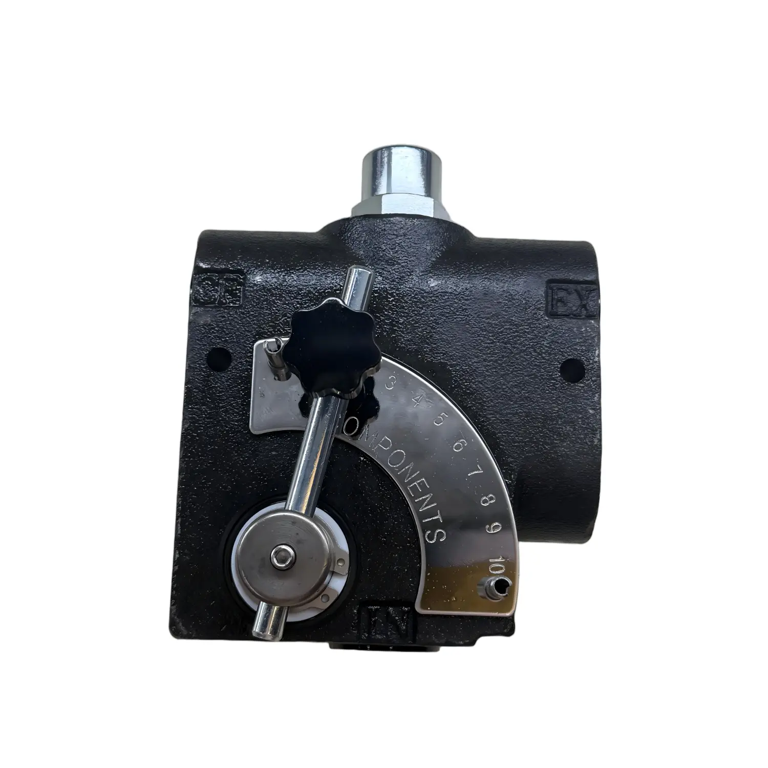 100% Brand New Industrial Heavy-Duty Metal Hydraulic Valve - Adjustable Flow Control, Pressure Compensation, Pressure Relief, 3/8” NPT Port, 0-8 GPM Flow, Compatible with FCR51-1/2 or PFC51-1/2 Systems (1 Unit)