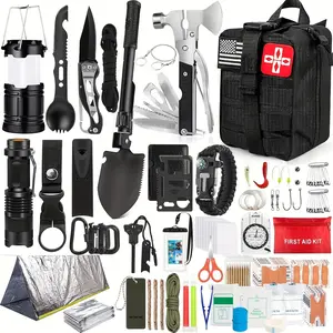14/152/258pcs Professional Survival Gear And Equipment.Outdoor Fire Starter, Compass. Outdoor Multifunctional Tool.for Men Dad Husband Who Likes Camping Outdoor Adventure -Best Gifts For Men Women On Christmas