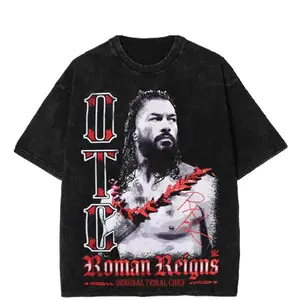 Roman Reigns OTC Wrestling Tee Original Tribal Chief Shirt Pro Wrestling Merch Graphic Streetwear Gift for Fans Vintage Men Classic Cotton 350gsm Premium Cotton Hoodie