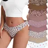 10 Pack Women's Seamless Soft Stretch Panties - Scalloped Wave Edge Breathable Nylon Spandex 10+ Prints Styles (Animal Wild Leopard/Romantic Heart & Solids) in Maillard Color Palette All-Day Comfort Fitted Chic Fashion Printed Underwear