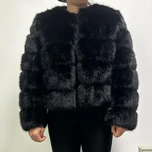 Artificial Raccoon Fur Coat Women's Jacket Luxurious Coat Women's Winter Fluffy Jacket Thick Warm Furry Coat Artificial Fur Coat