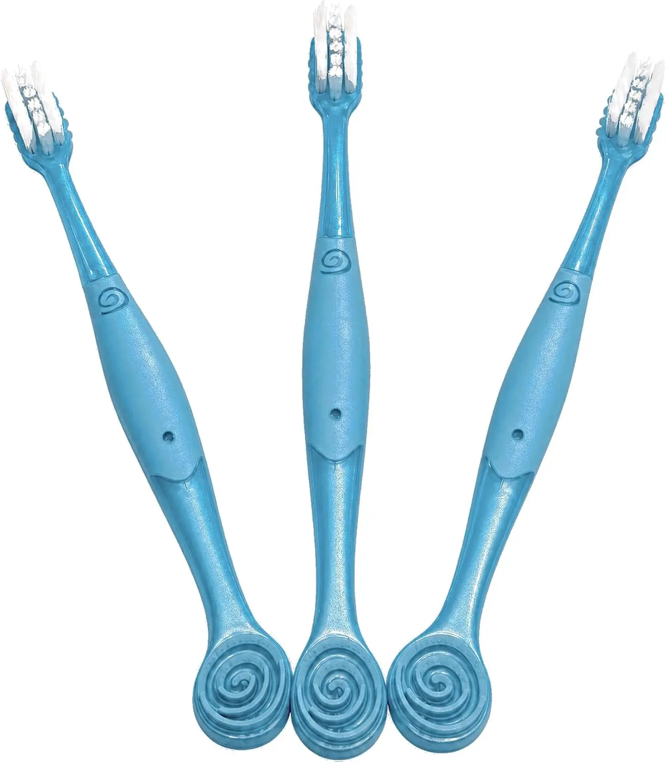 V-Shaped Orthodontic Tuft Toothbrush with Tongue Cleaner - Soft Bristle Toothbrushes for Braces, Sensitive Teeth & Delicate Gums, Blue, 3pcs (For Teens & Adults), Orthodontic Tuft Toothbrushes