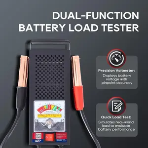 Car Battery Tester, 6V/12V, Battery Load Tester 100-1000 CCA, Automotive Battery Tester 100 AMP, for Cars, RVs, Motorcycles, ATVs, Boats
