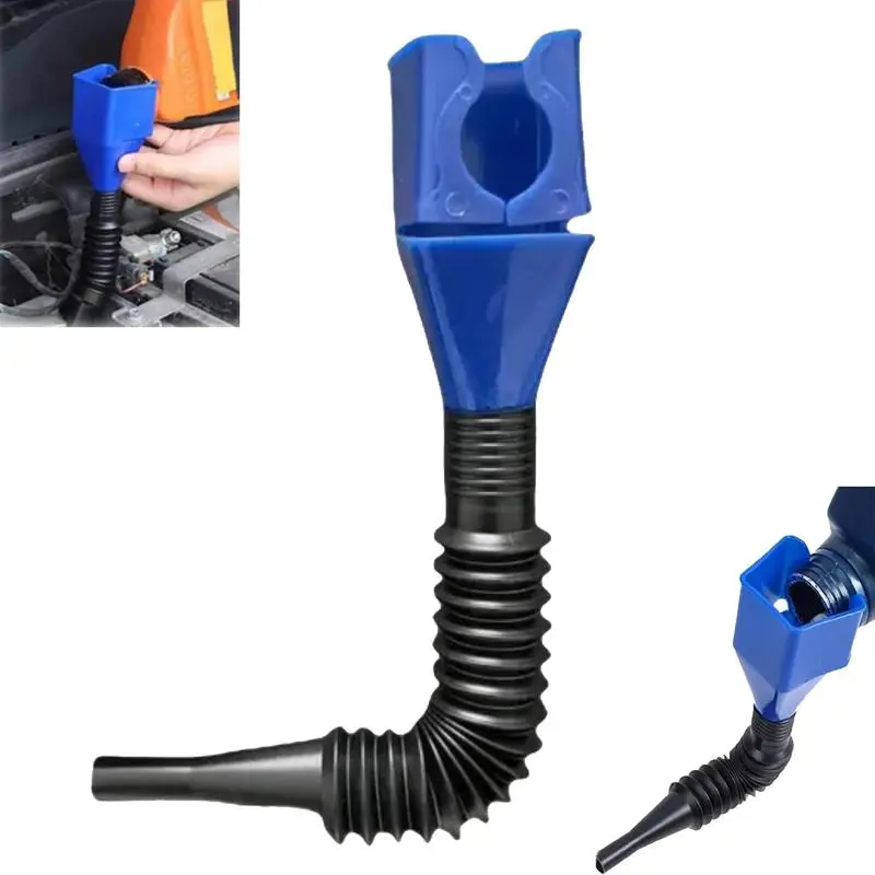CENPIN 2025 Upgraded Universal Automotive Fuel Funnel with Wide Mouth & Flexible Hose - Hands-Free Design for Cars, Trucks, Motorcycles - Easy Carry, Spill-Free Pouring