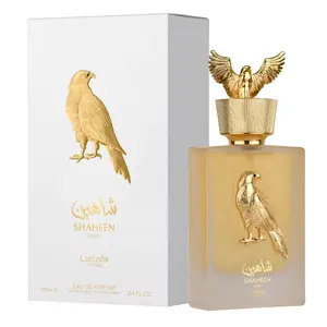Lattafa Perfumes Shaheen Gold Unisex Eau de Parfum Spray 3.4 Ounce Sweet Fruity Top Notes Pineapple Grapefruit Middle Notes Lavender Fig Base Notes Tonka Vanilla Patchouli