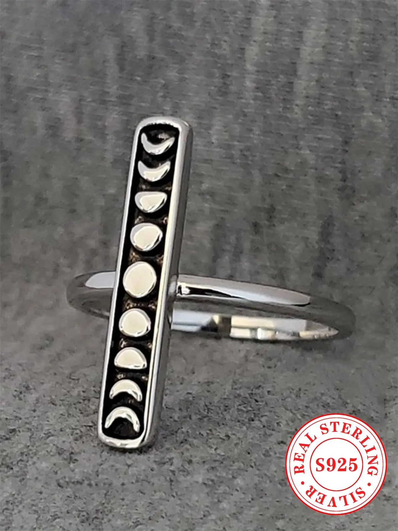 925 Sterling Silver Vintage Ring, Fashion Accessories for Women & Girls, Trendy All-match & Exquisite Jewelry for Birthday Gift