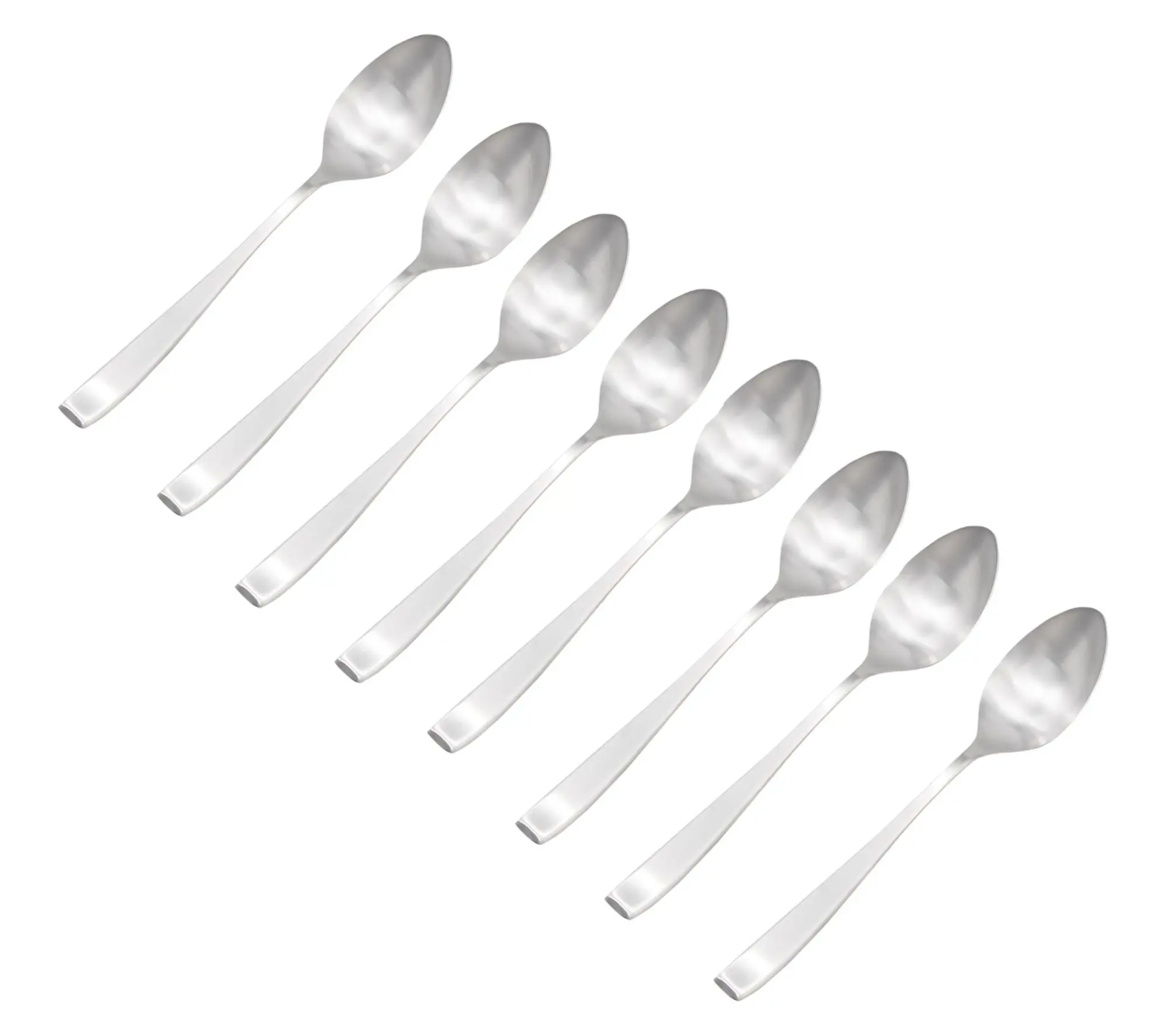 Godinger Set of 8 Chisel Matte 18/0 SS Teaspoons