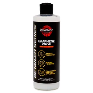 Renegade Products | Graphene + Ceramic Car Wash 16oz – SiO2 + Graphene Protection, High-Foam Soap, Lasts Up to 1 Year