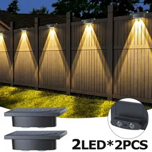 Solar Fence Light, Solar Outdoor Wall Lamp, Pathway Lighting for Commercial Places, Walls, Stairs, Patios, Walkways, Steps