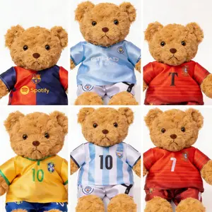 Barcelona Bear with Jersey Plush Toy, World Cup 2026 Teddy Bear, Plush Souvenir Gift, Perfect Collectible Item, Stuffed Animal