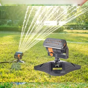 1 garden sprinkler with 16 nozzles, Adjustable Sprinkler, 180° rotatable adjustment head, automatic irrigation system, wide coverage, easy to install, no power required, Water Sprinklers, suitable for lawn and garden watering
