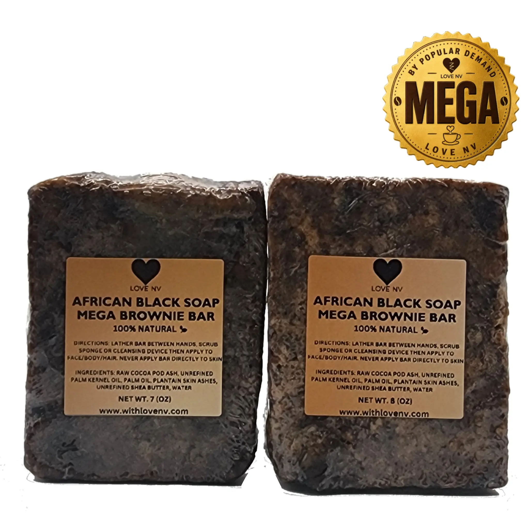 100% AUTHENTIC AFRICAN BLACK SOAP BAR | ALL SKIN TYPES | GENTLE EXFOLIATION | HYPERPIGMENTATION | ACNE | FRAGRANCE-FREE | MEGA BROWNIE BAR SOAP Cleansing