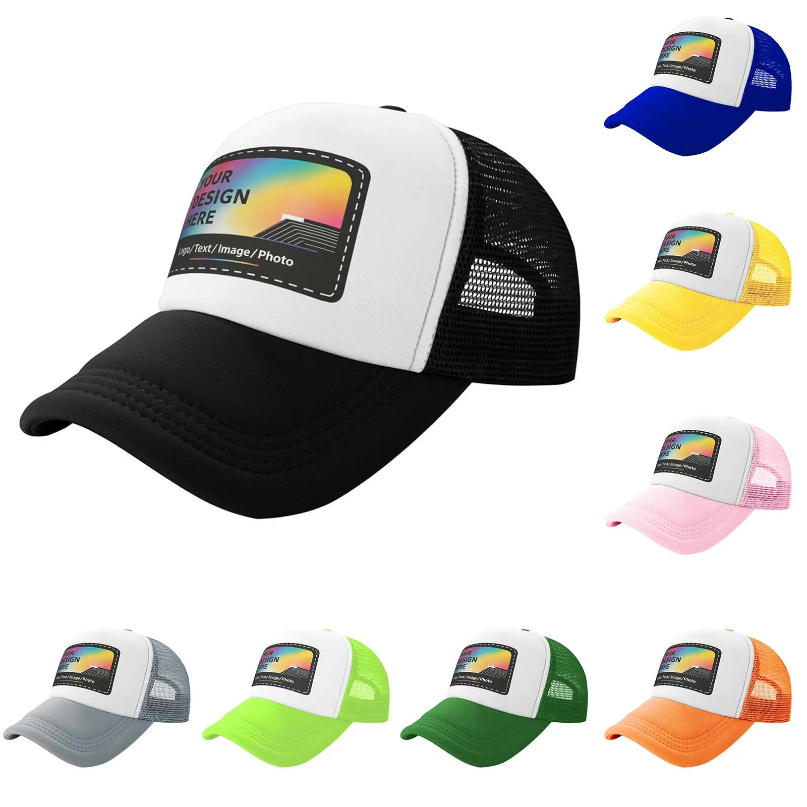 Custom Mesh Hats Bulk Design Your own Custom Trucker hat with Logo/Text Customized Baseball Cap Personalized Hats for Men Women