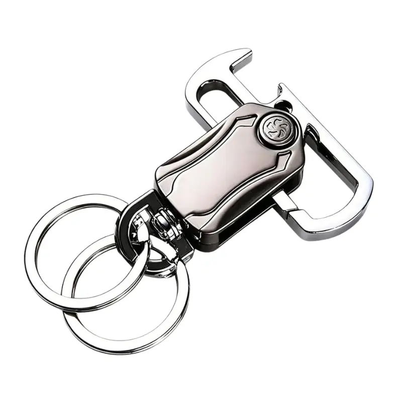 Joytutus Durable Heavy-Duty Multifunctional Car Keychain - Key Accessory with Carabiner Clip, Bottle Opener, Fidget Spinner, Compact Design; for Backpacks, Father's Day Gift, Everyday Convenience