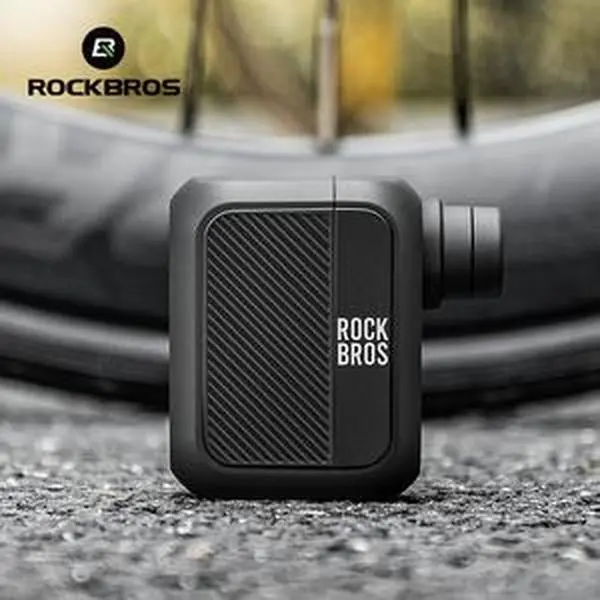 ROCKBROS Bicycle Tiny Electric Air Pump Lightweight 100Psi MTB Road Bike Air Pump Portable AV/FV Inflator Pump For Emergency Outdoor Cycling Bicycle Accessories