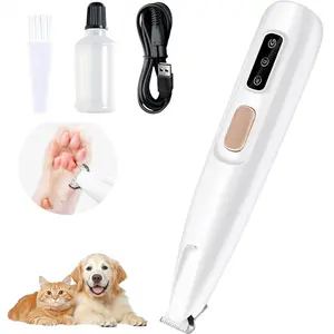 Dog Paw Trimmer with LED Light, Pet Micro Precision Trimmer, Upgraded 18mm Blade Waterproof Pet Micro Precision Trimmer, Rechargeable Hair Shaver for Paws, Ears, Face, Rump and Eyes