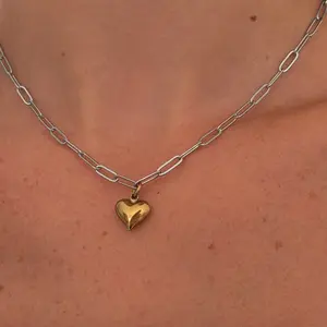 EVRY JEWELS Gold or Silver Plated Women's Hypoallergenic Heartbeat Necklace