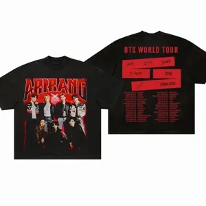 Bangtan Members Arirang Tracklist 2-sides Unisex Heavy Cotton Tee, Bangtan Concert World Tour Merch & Gift 2026, Bangtan 2026 Album Songs Concert Tee MOA YI3 WK1