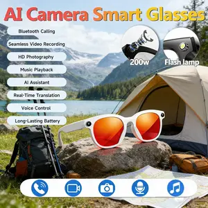 Ai Smart Camera Glasses for Men & Women, Real-Time Translation, Object Recognition, Video Recording, Bluetooth-compatible Calling, Decorative Lens