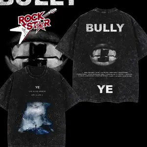 [ Rock Star ] Bully - YE's 12th Studio Album Merch 2026 V2 Spring 2026 Black Play Premium Washed Cotton T-Shirt For Ye Fans, Ye Stans Hip-Hop Shirt, Gift For Ye Fan Graphic Tee, Bully Album Fan Merch Shirt