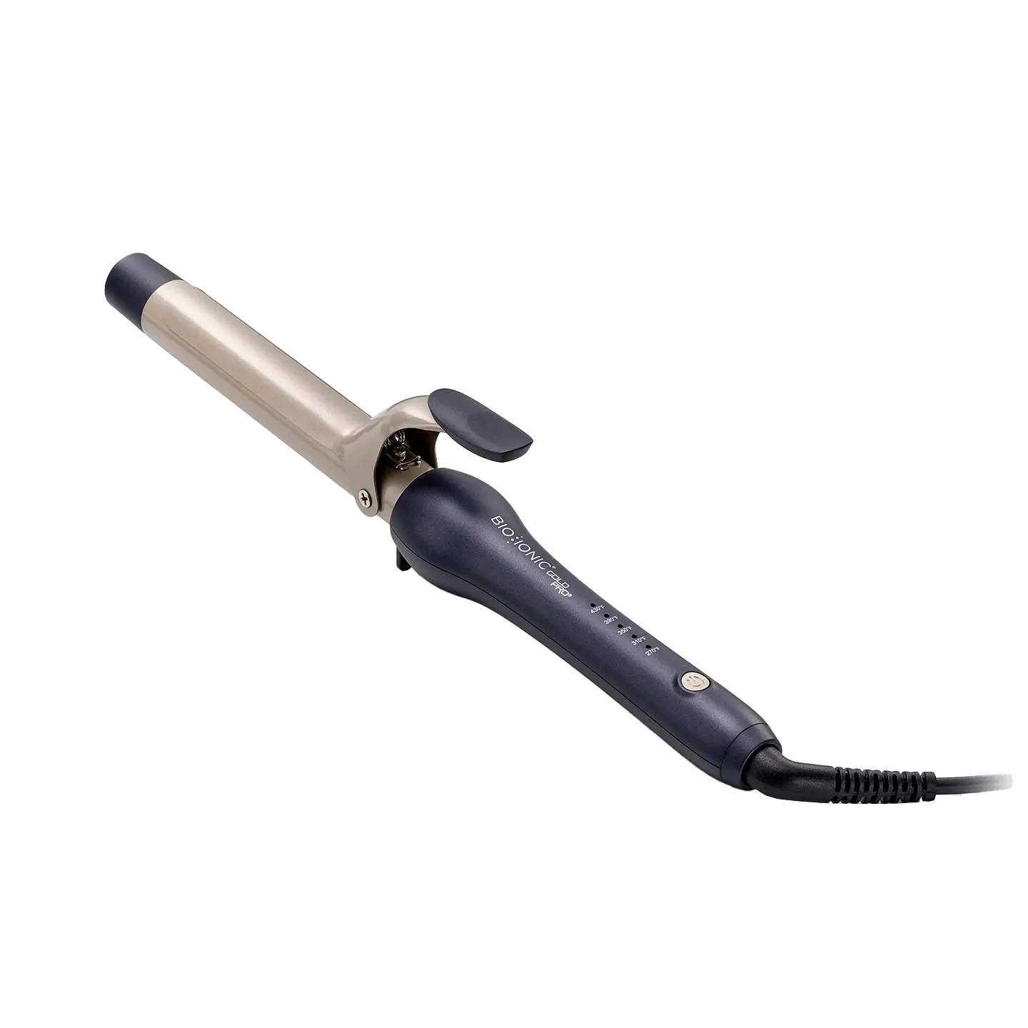 BIO IONIC OFFICIAL: GoldPro Curling Iron - Hair Curler for Defined Curls, Hydrated Hair, Prevents Frizz, Easy To Use Long Barrel Iron For Consistent Shiny Curls, with Adjustable Heat, Auto Shut-off, For All Hair Types