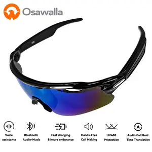 AI Smart Audio Glasses, Bluetooth Sport Sunglasses for Men Women Audio for Running Cycling, Music & Call