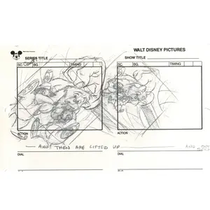 Chip n Dale Rescue Rangers Original Production Animation Storyboard Walt Disney FIRST EPISODE 1988 A111