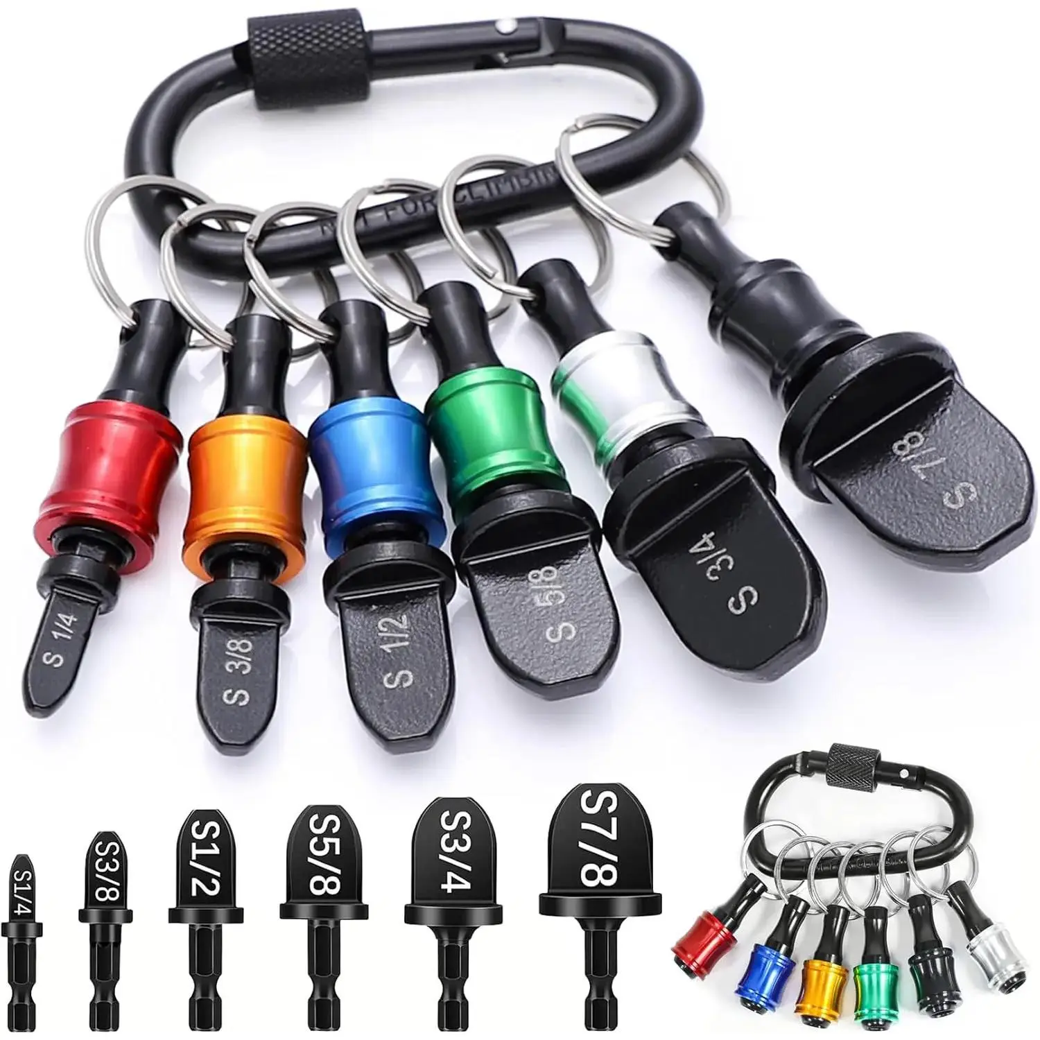 13-Piece HVAC Tool Kit - Swaging Drill Bit Set with Bit Holders, 6 Sizes (1/4"-7/8") High-Carbon Steel Copper Tube Expander for AC Repair