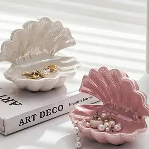 Artistic Shell Jewelry Tray, Elegant Jewelry Organizer, Versatile Organizer, Multifunctional Half Round Key and Jewelry Storage Rack, Home Decor Gift for Mother/friend