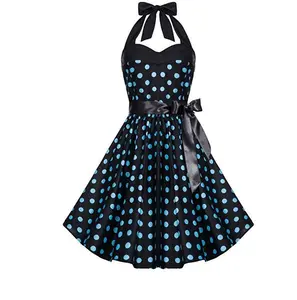 Women's 1950s Vintage Cocktail Dress Halter Retro vintage Rockabilly Swing Dress