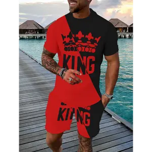 Men's 3D Print T-Shirt & Shorts Set - Summer Breathable Outdoor Outfit |               Matching Casual Wear |               Father's Day Gift Option