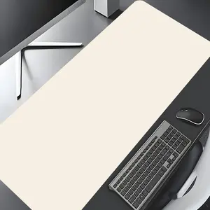 Beige Nordic Minimalist Large Gaming Mouse Pad,Aesthetic Desktop Drotection Pad,Washable Rubber Pad Non-Slip Lock Edge Multi-Size Mouse Pad Suitable For Home Office,Good Gift for Family and friends,Office Desk Accessories