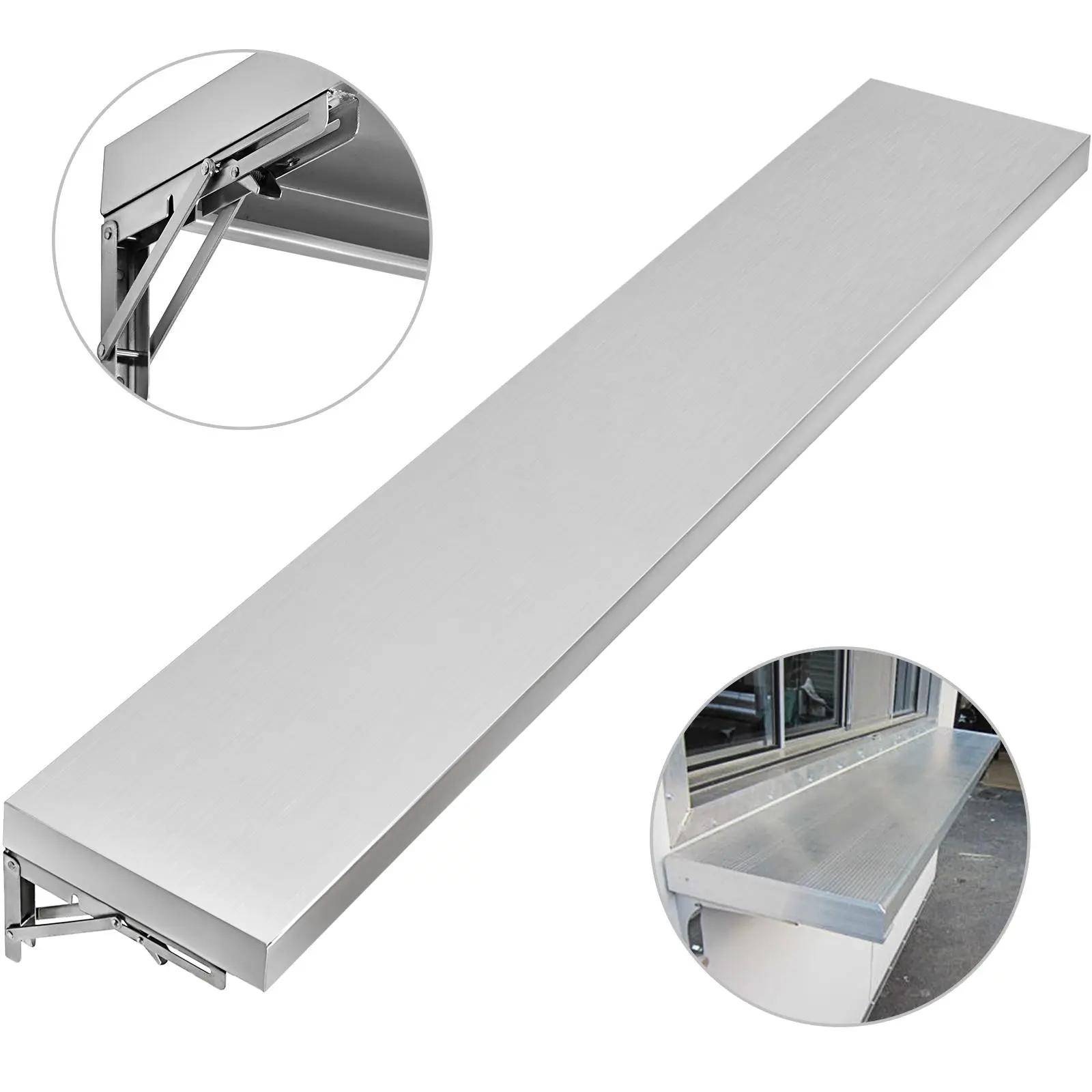 6 foot Shelf for Concession Window 70.9x11.4x1.8 Inch 201 Stainless Steel