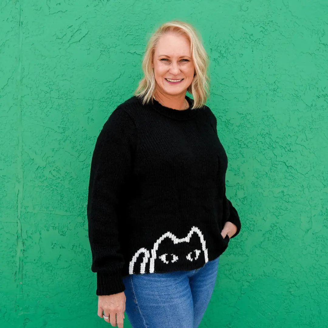 Black Cat Crew Sweater