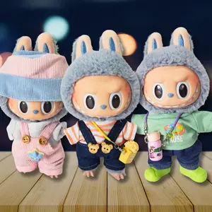 3-Piece Outfits for Labubu - Stylish 17cm Doll Clothing & Accessories,  Fashion Clothes for Collectible Dolls, Doll Not Included