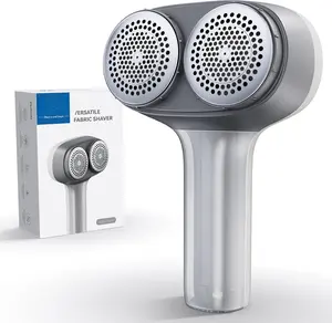 Fabric Shaver, Electric Lint Remover, Rechargeable Lint Shaver, Sweater Shavers to Remove Pilling, Large Fuzz Remover for Clothes Couch Furniture (Greyish White)