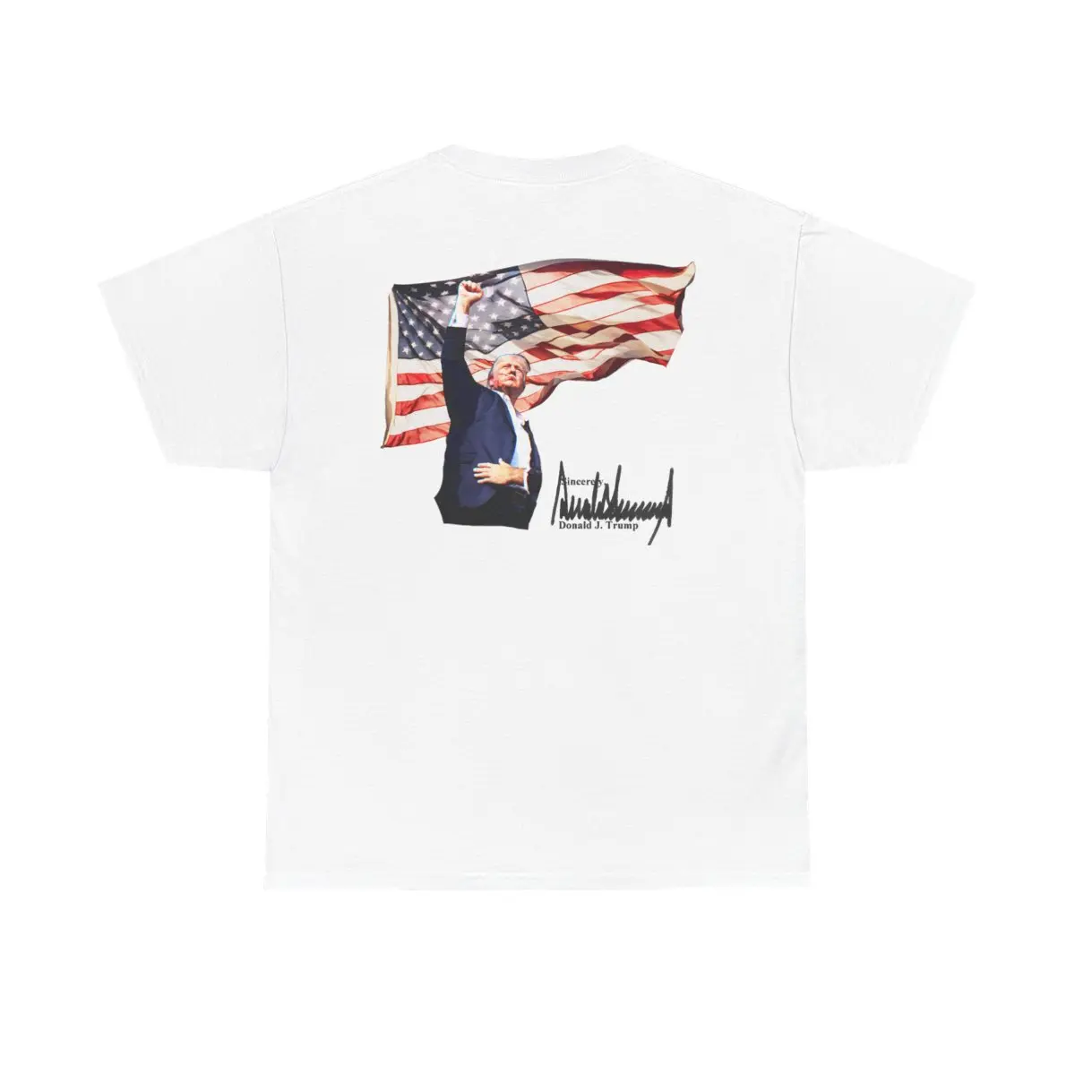 "America First" Trump MAGA Unisex Heavy Cotton Tee - Proudly Made In The USA Casual Classic