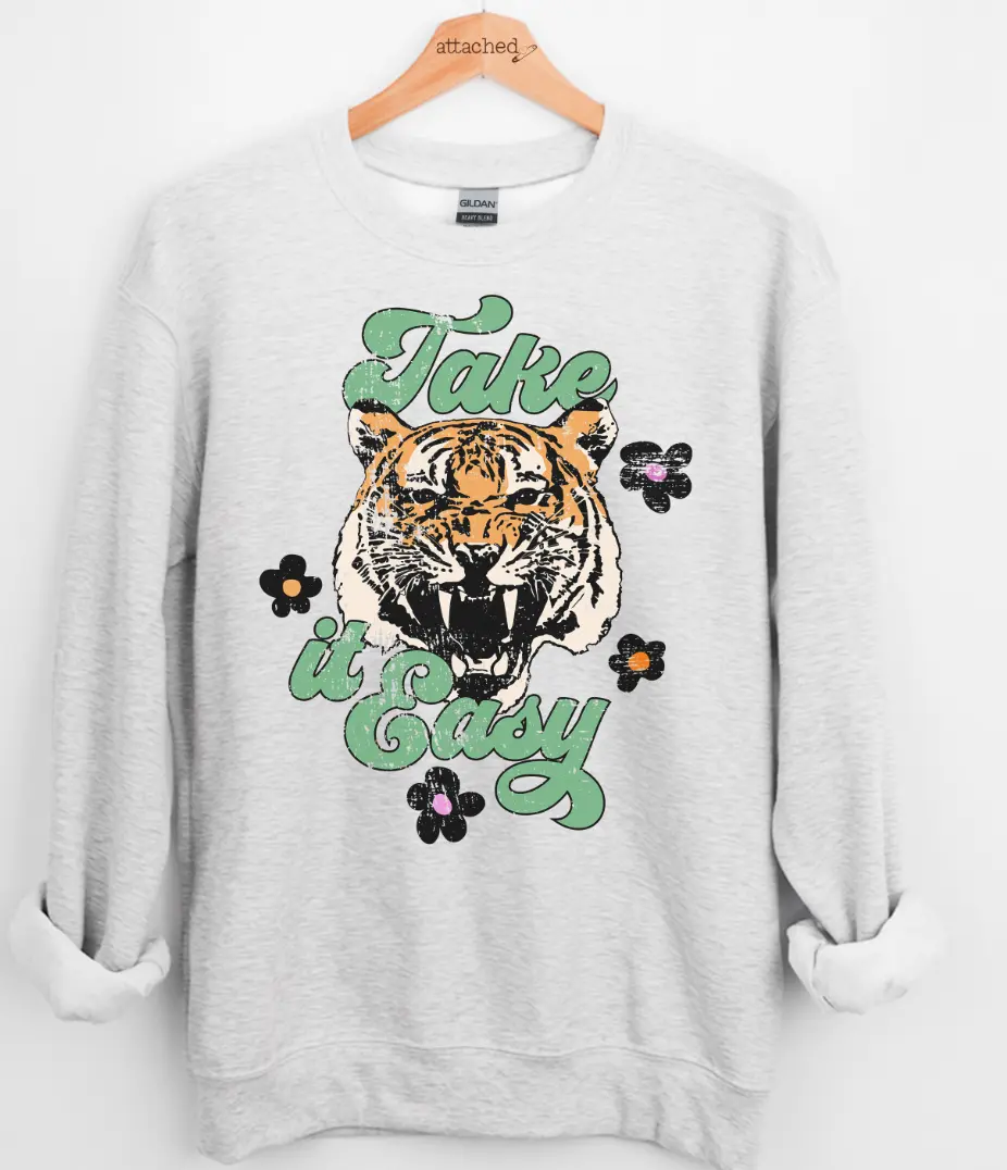 Take It Easy Tiger Graphic Top