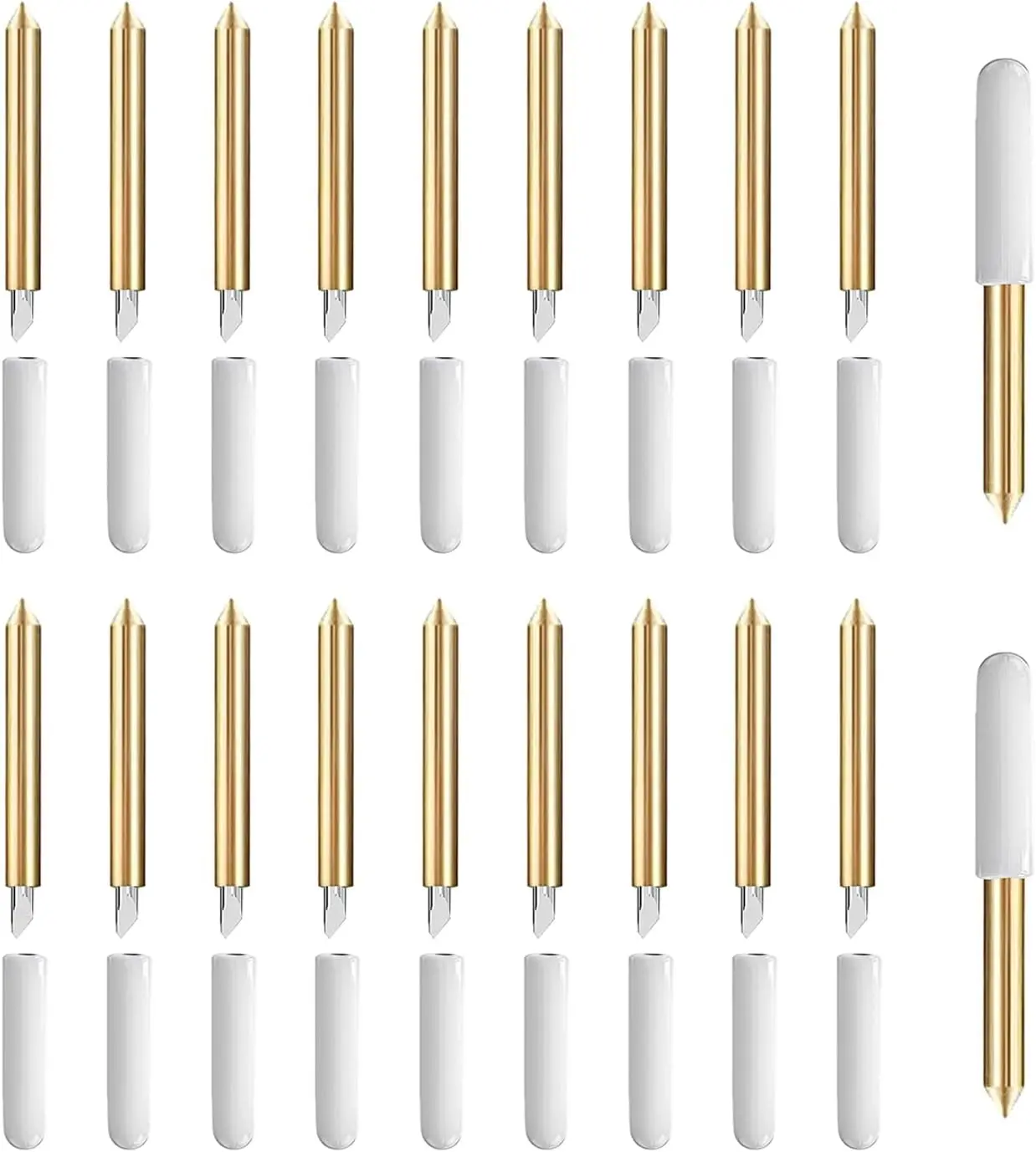 20PCS Premium Fine-Point Cricut Blades - Compatible with Cricut Maker 3/4, Explore 3/4, Explore Air 2/Air, 1, Venture - Office Cutting Supplies for Cut Glitter Vinyl, Cardstock, Faux Materials, Cricut Series