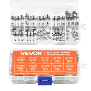 VEVOR Fast-Blow Glass Fuses Assortment Kit, 120 Pcs 125 Volt, 5 x 20 mm 1A 2A 3A 4A 5A 8A 10A, 3.6 x 10 mm 2.5A 3A 5A Tube Fuses, Suitable for Electrical Boxes, LED Strips, Electronics, Appliances