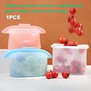 1000ML-1PCS Reusable Silicone Food Storage Bags –  Vegetables, Meat, Bread, and Pastries. Featuring A Thickened, Airtight Design, They Are Ideal For Kitchen And Refrigerator Storage, Providing Long-Lasting Freshness