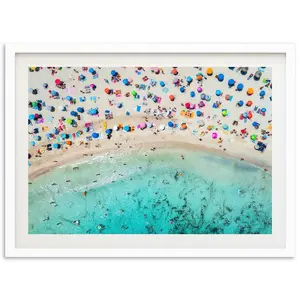 Fine Art Aerial Beach Print – Modern Coastal Wall Decor | Coastal Grandmother Style Home Art